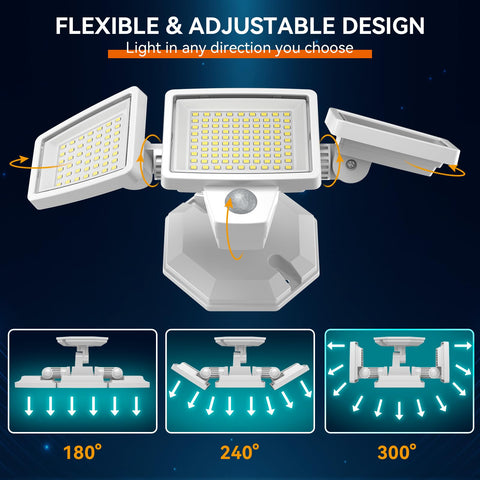 PURICH outdoor flood light provides yard-wide brightness for evenings outdoors.