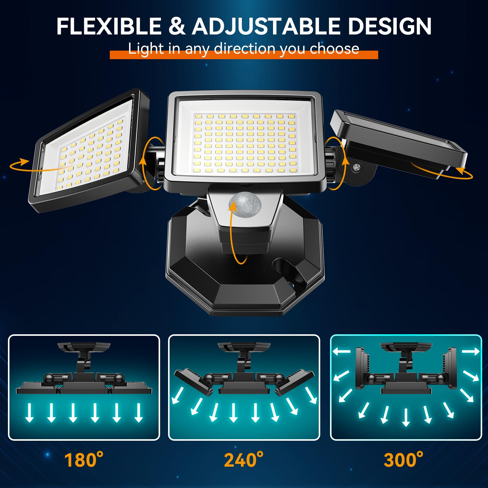 PURICH outdoor flood light mounted on porch enhances nighttime visibility