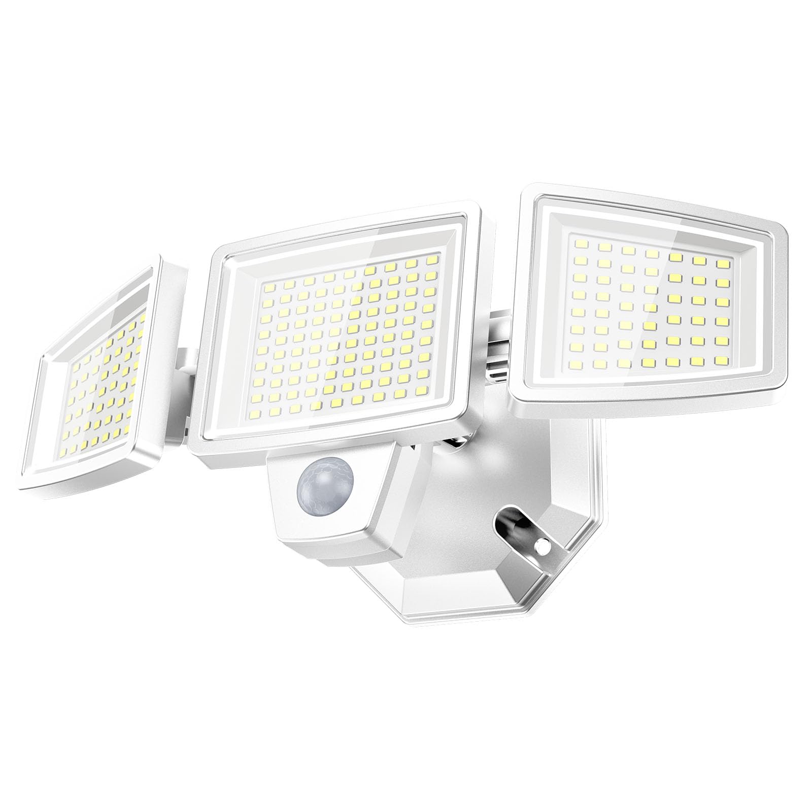 PURICH LED security lights with motion detection illuminate your garage area safely.