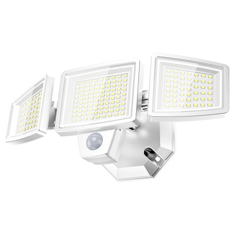 PURICH LED security lights with motion detection illuminate your garage area safely.