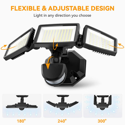 PURICH outdoor flood light wall mount demonstrates easy hardwired installation for fast setup.