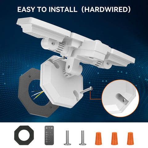 PURICH motion sensor flood light enhances safety around yards and entrances.