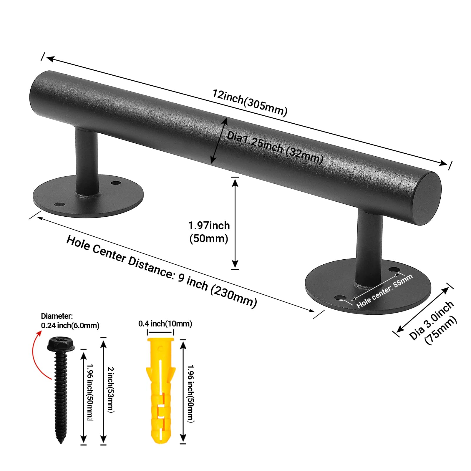 Purife indoor-outdoor rail mounted on wall or post for versatile steps.
