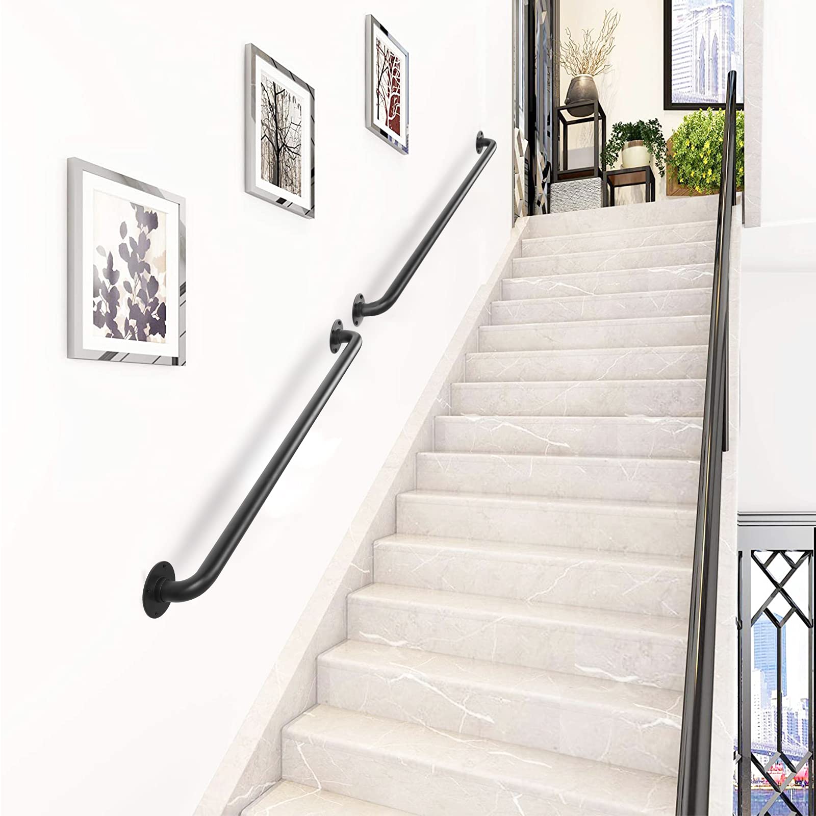 Indoor stair installation by Purife demonstrating quick setup and clean appearance