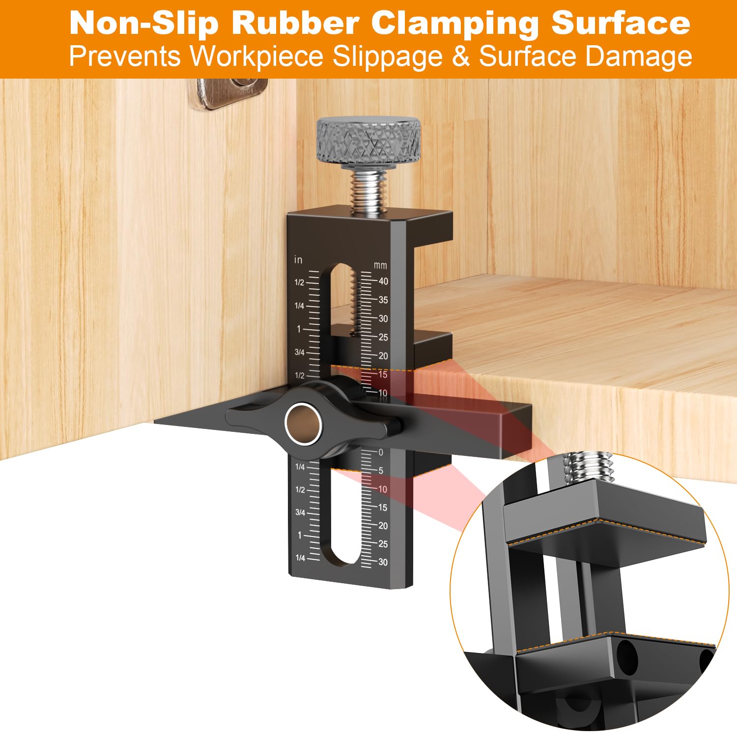 Puriwood flexible clamp blocks reduce surface pressure and prevent slipping
