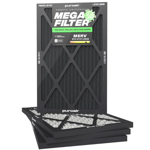 PuroAir MegaFilter fits 16x25x1 slots for quick installation and cleaner air.