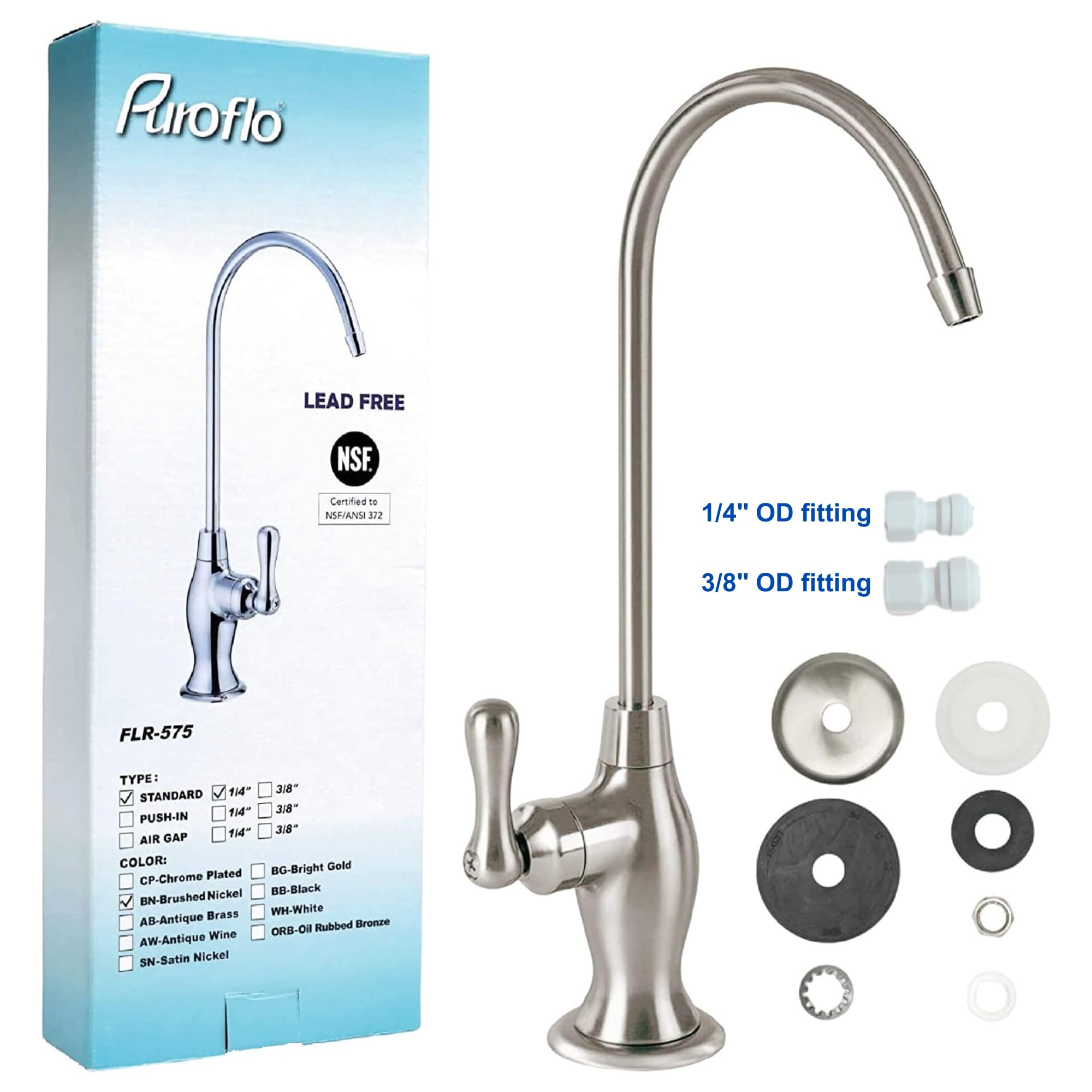 PUROFLO RO faucet 360° rotation gives flexible use.
