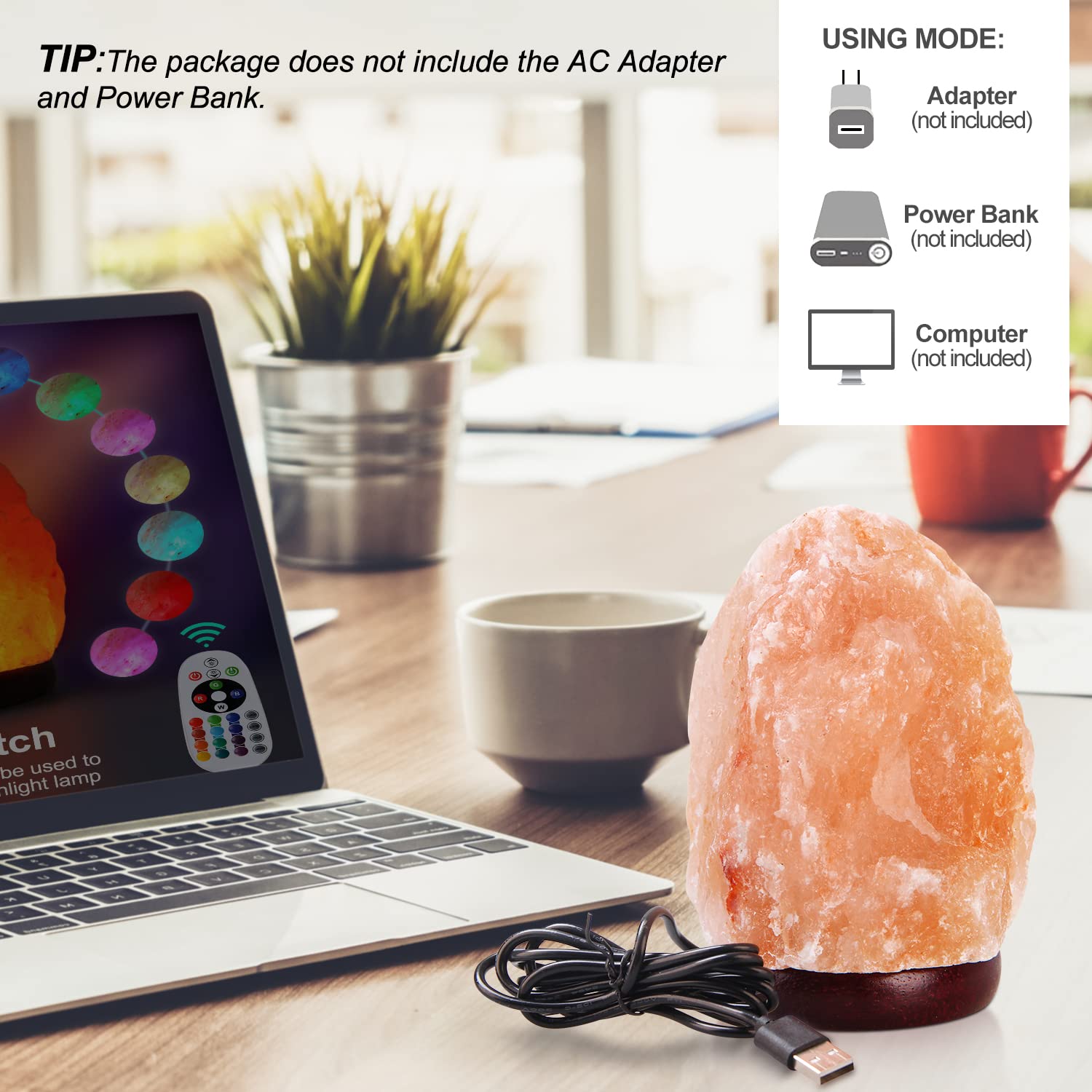 Pursalt bedroom decor salt lamp creates a gentle night lighting feel
