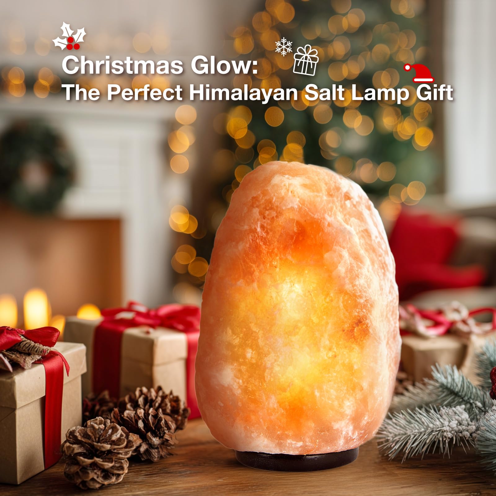 Pursalt Himalayan Salt Lamp 9-11 inch height fits desks.