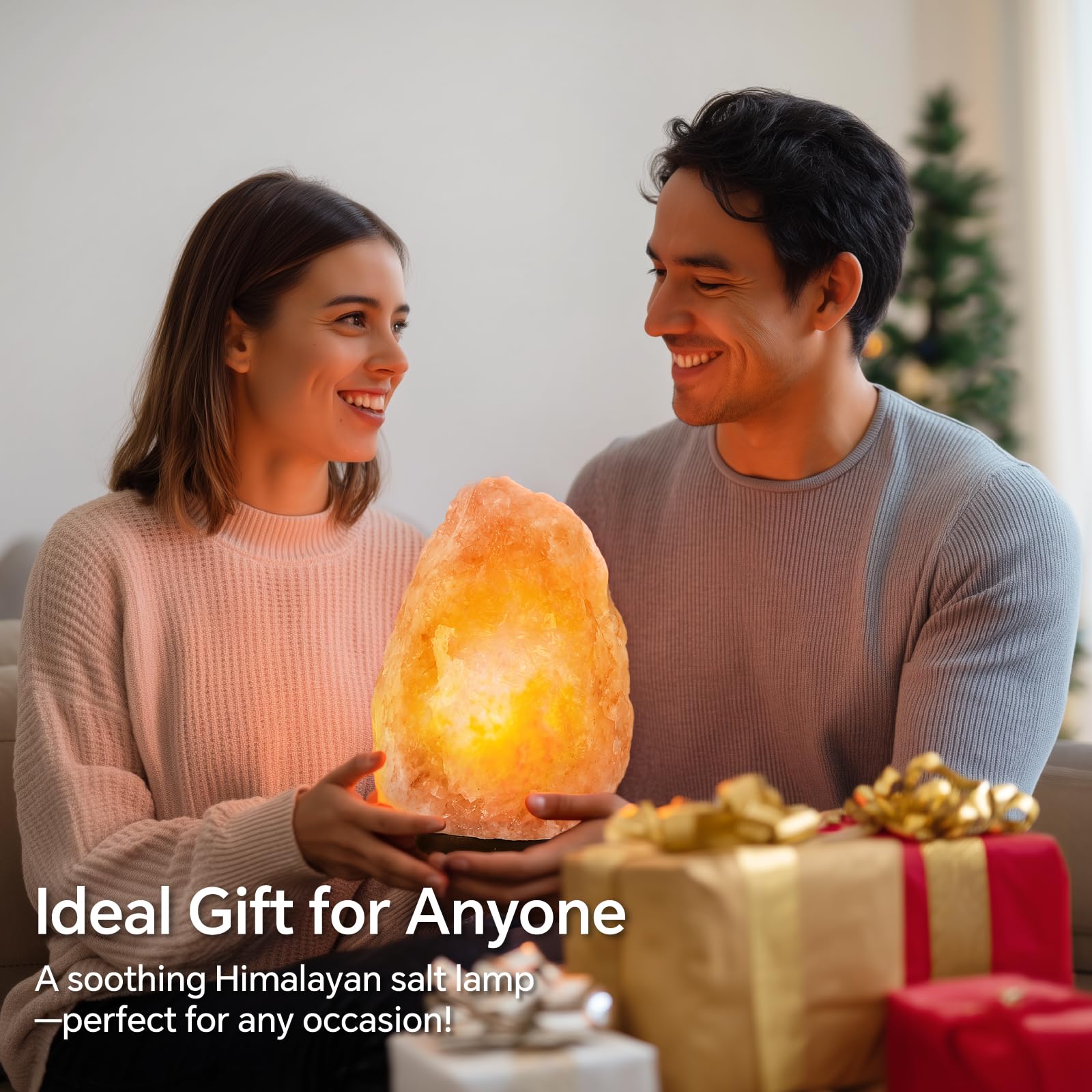 Pursalt Himalayan Salt Lamp ideal for living room, bedroom, or office.