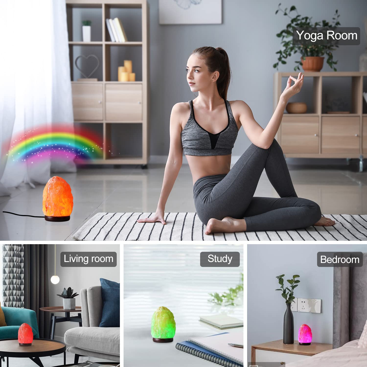 Pursalt office salt lamp provides ambient glow without glare