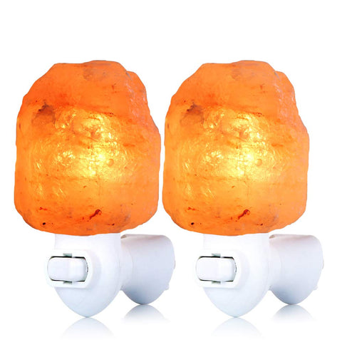pursalt two-pack Himalayan salt lamp offers natural warm glow for cozy room ambiance