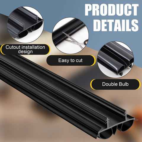 Pushglossy door bottom seal 1.75-inch wide helps block drafts under exterior doors