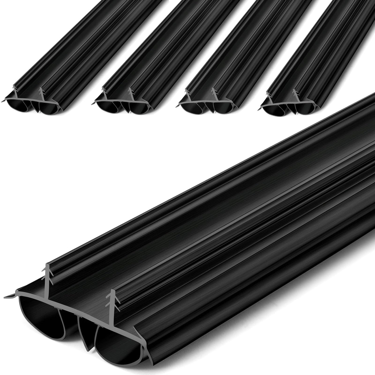 Pushglossy double bubble kerf door sweep seals a 36-inch gap to reduce drafts