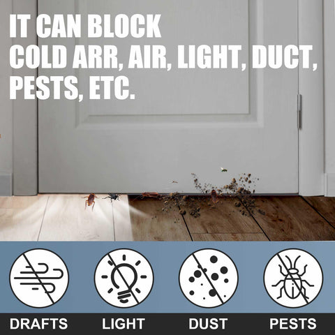 Pushglossy energy-saving door sweep helps maintain comfortable indoor temperature