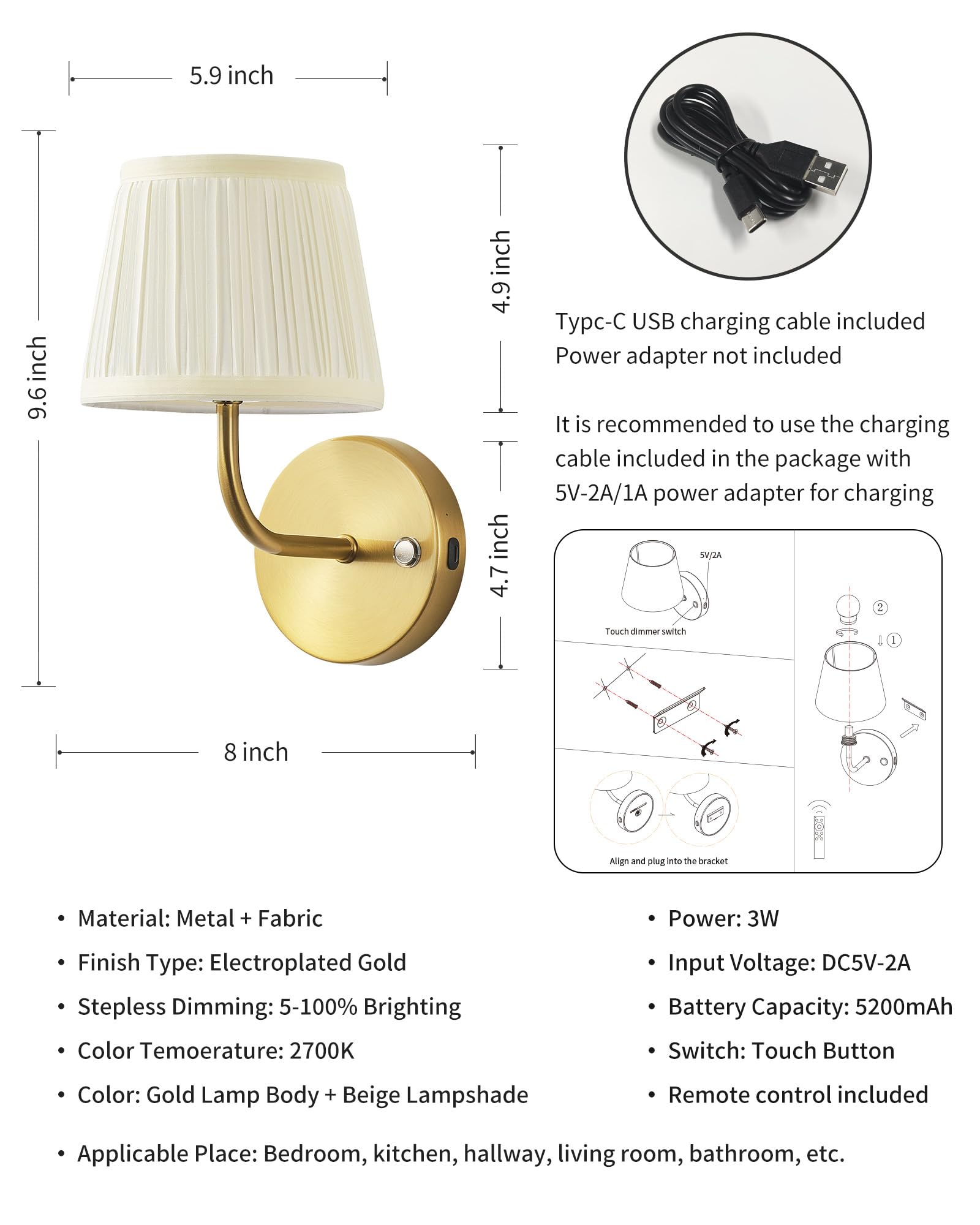 PUSU base plate image explains quick, secure wall mounting.