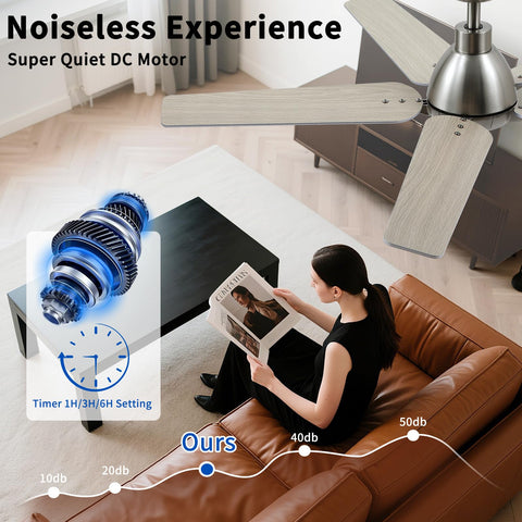 Putroad quiet DC motor ensures near-silent operation at night.
