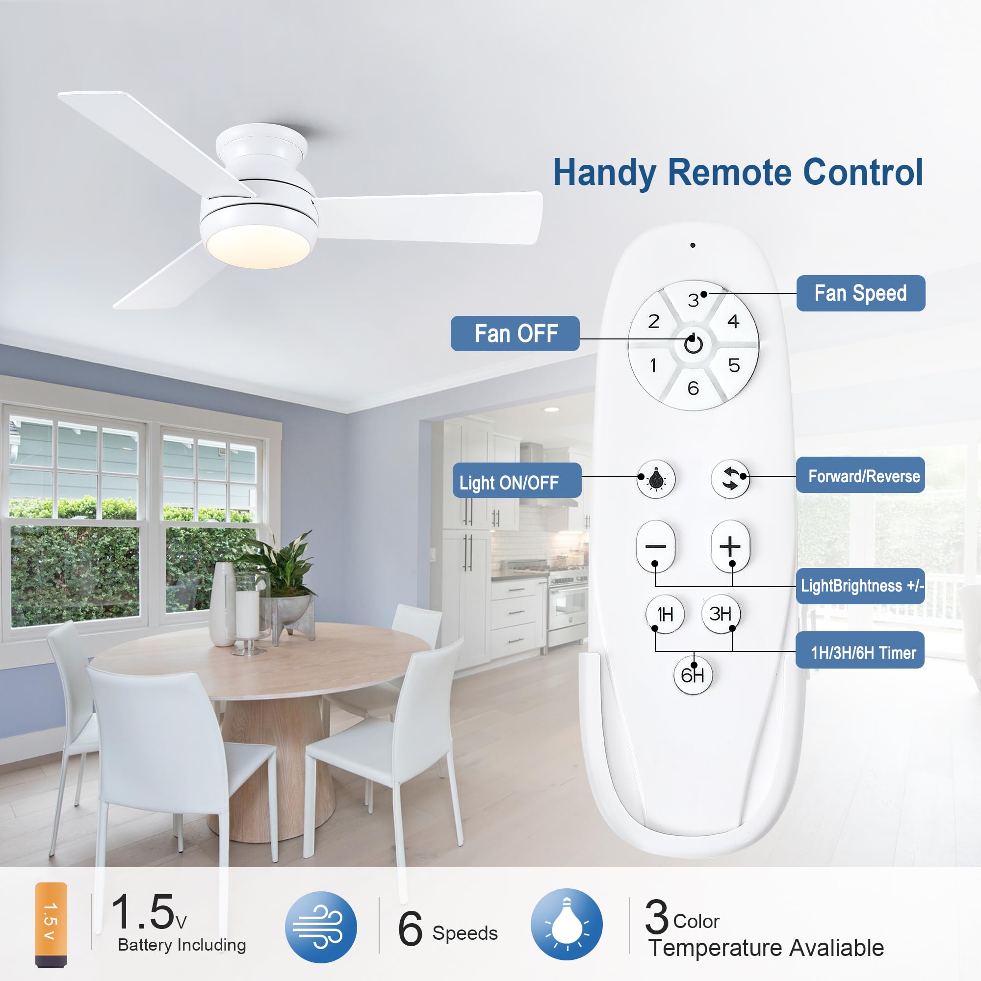 Putroad quiet operation keeps rooms peaceful at night or work time.