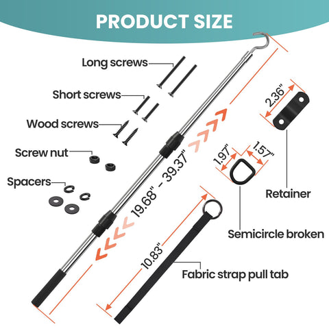 Puxaajao D-ring component helps secure hook mounting for stable operation.