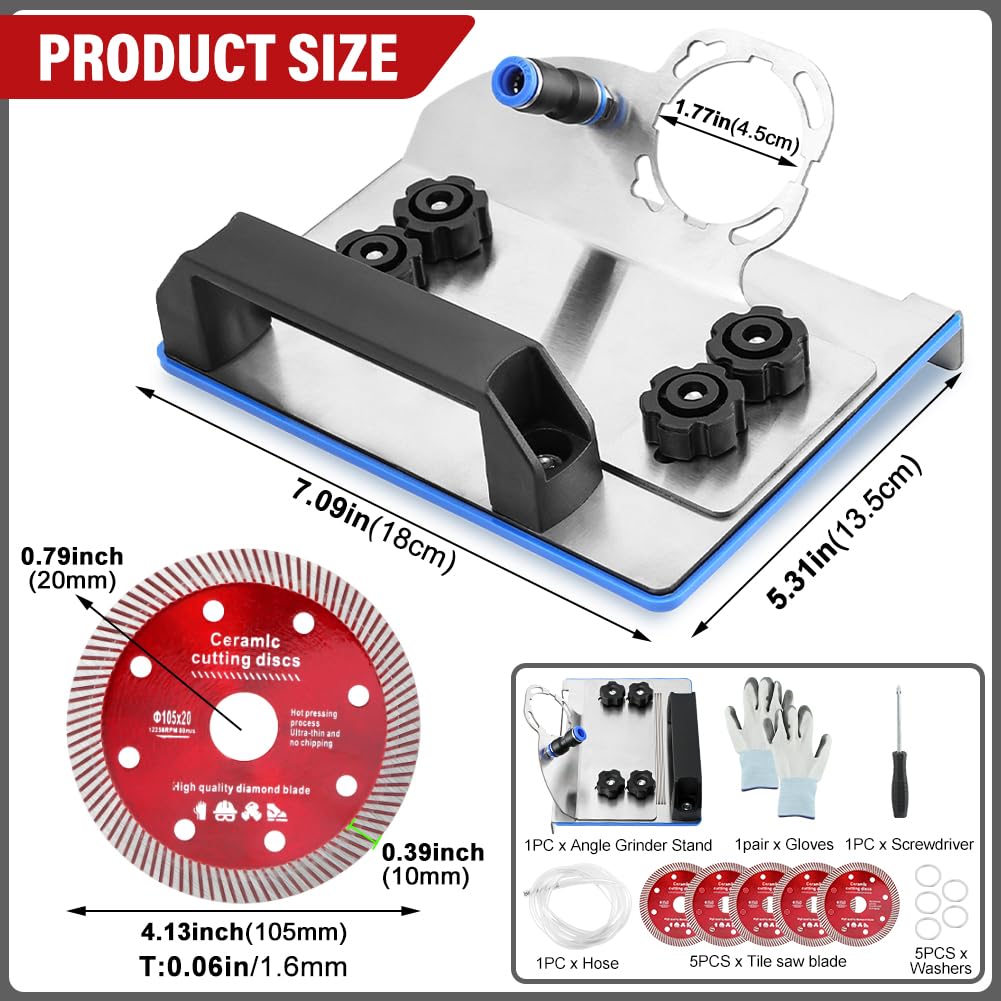 PUXING adjustable width knobs enabling accurate tile cuts during chamfering