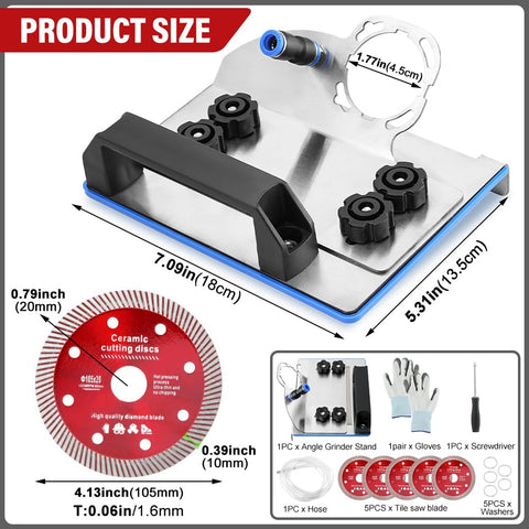 PUXING adjustable width knobs enabling accurate tile cuts during chamfering