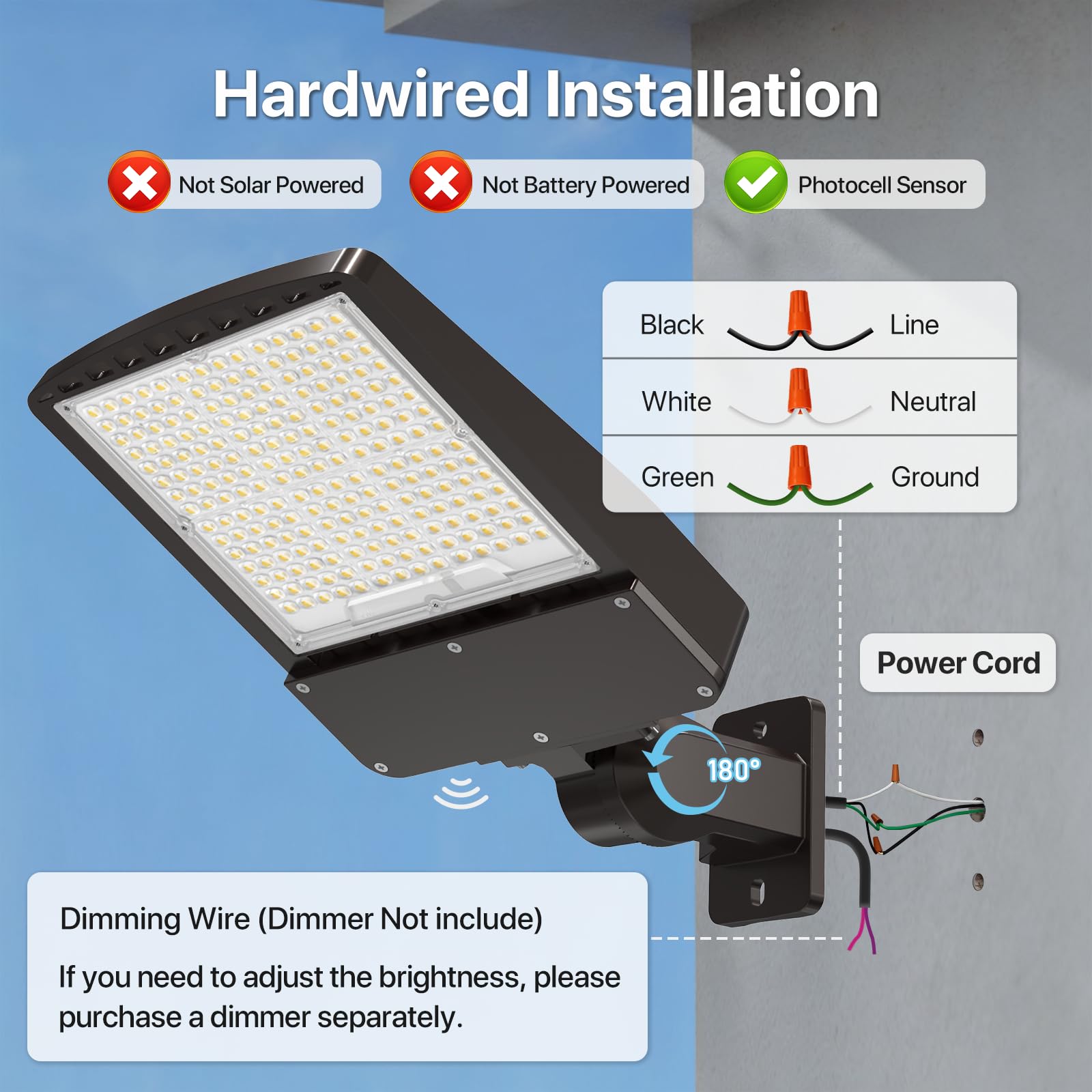 Pvilub IP65 weatherproof housing resists rain, dust, and snow.