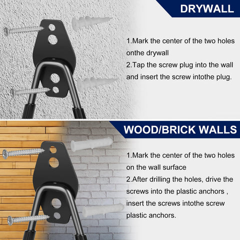 PVZZRKL garage-hooks easy-installation includes screws and anchors