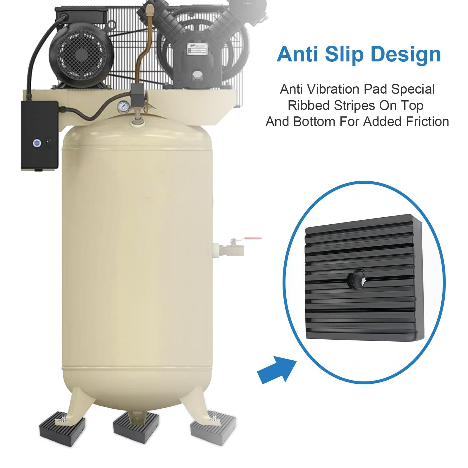 PWEOW anti-vibration pad with non-slip surface maintains stability on floors