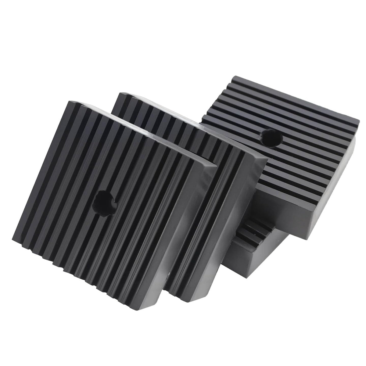 PWEOW solid shock pad placed under air compressor for vibration reduction