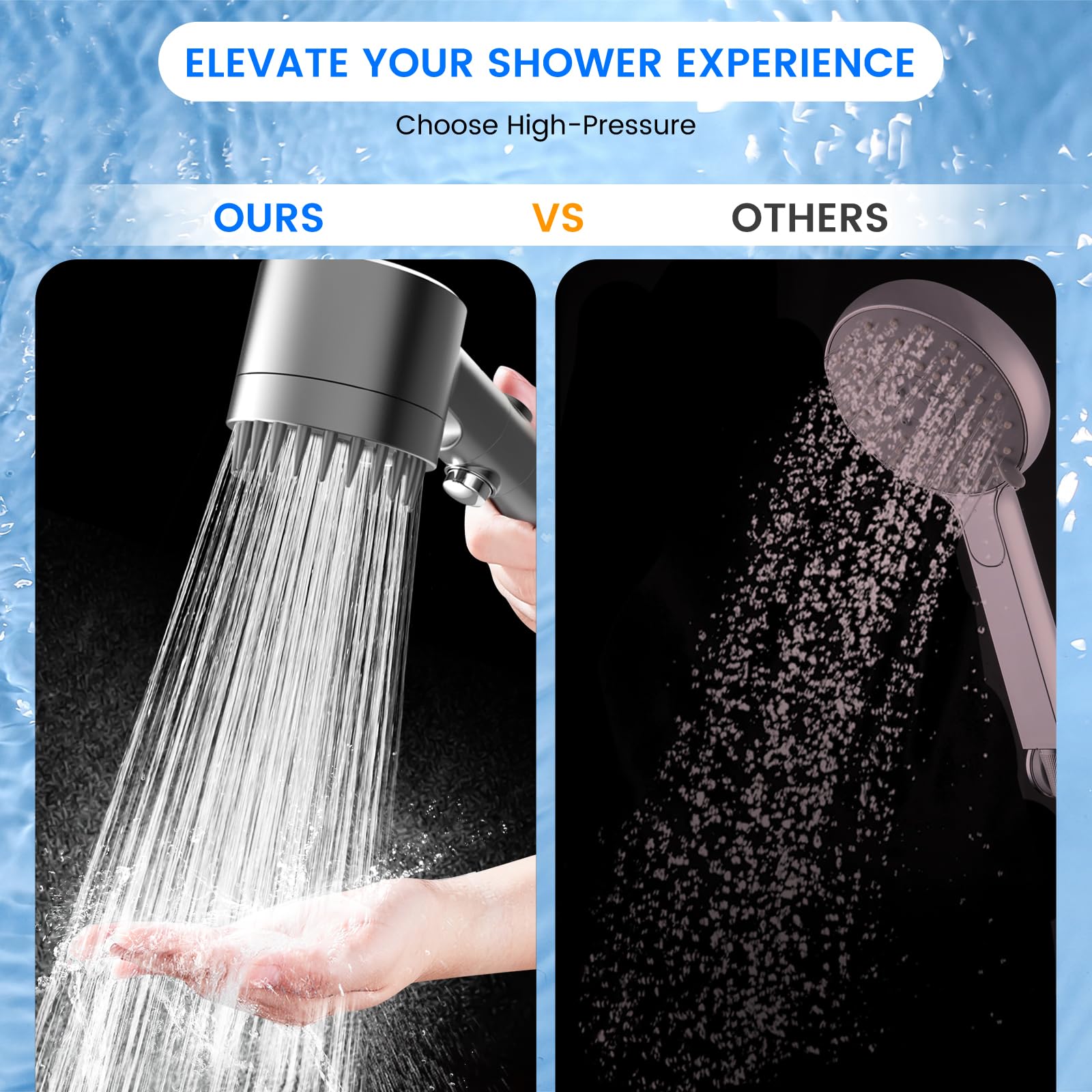 PWERAN 18-layer filtration system removes chlorine and impurities from water.