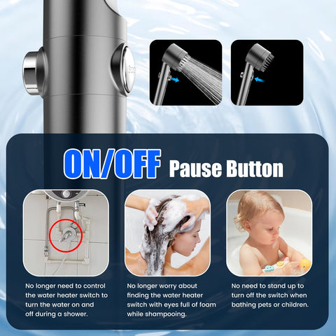PWERAN adjustable pressure for a customized shower experience.