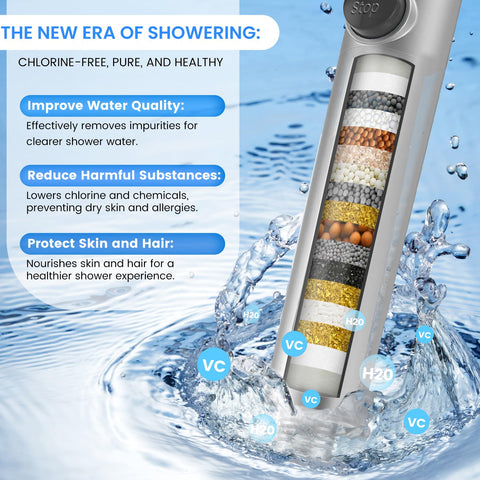 PWERAN four spray modes customize shower from rainfall to massage