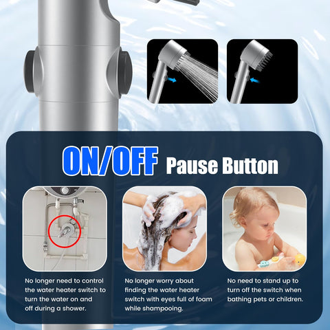 PWERAN one-touch water stop for quick shut-off during baths