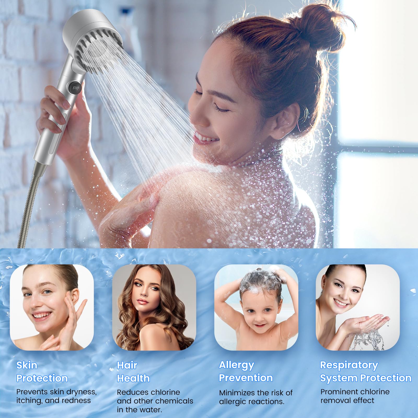 PWERAN power-wash mode aids post-shower cleaning of tub surfaces