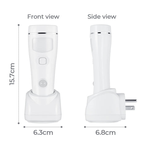 Pwysara emergency mode provides a soft 15-lumen glow for calm ambiance