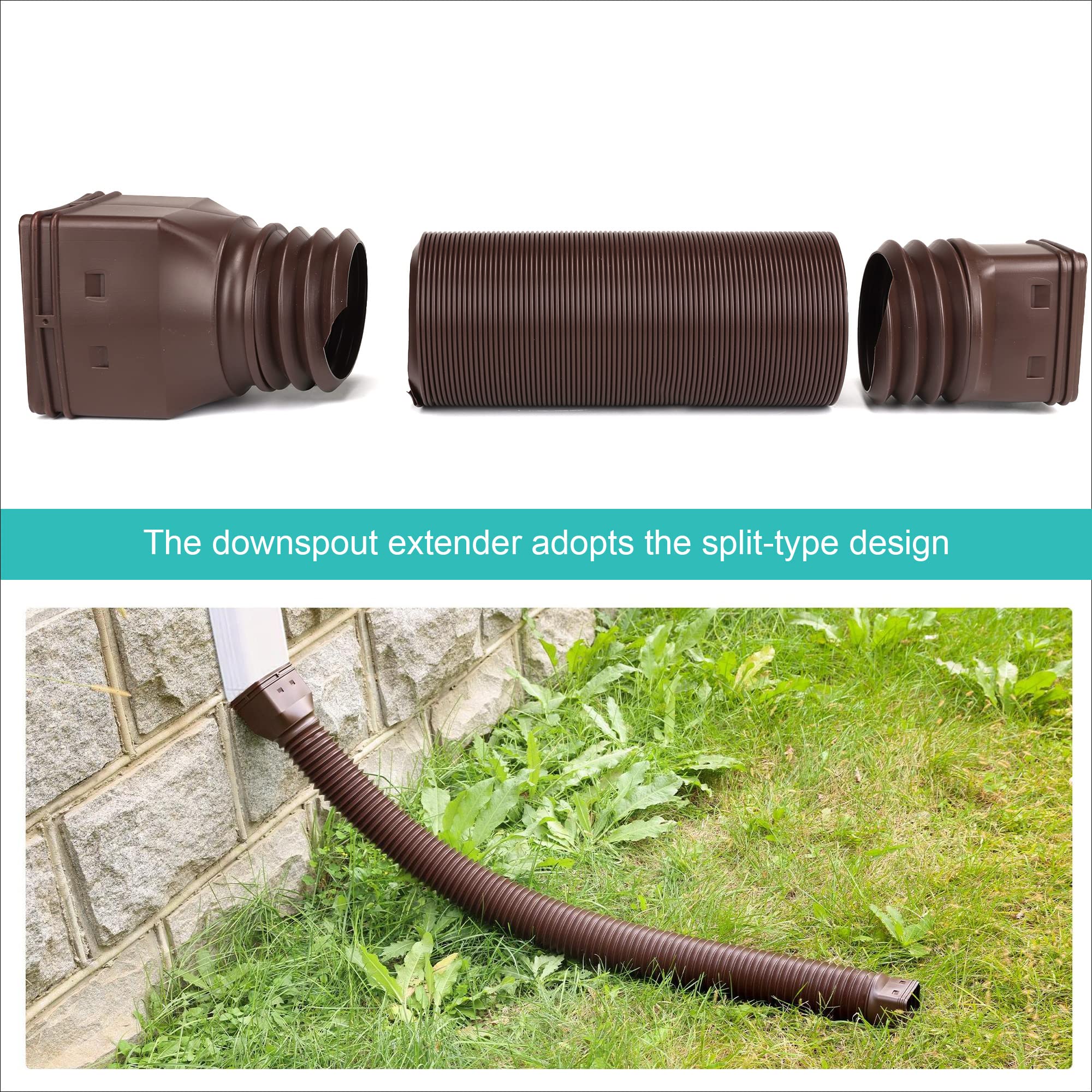 PXCAYFF downspout extension kit screws securely to pipes