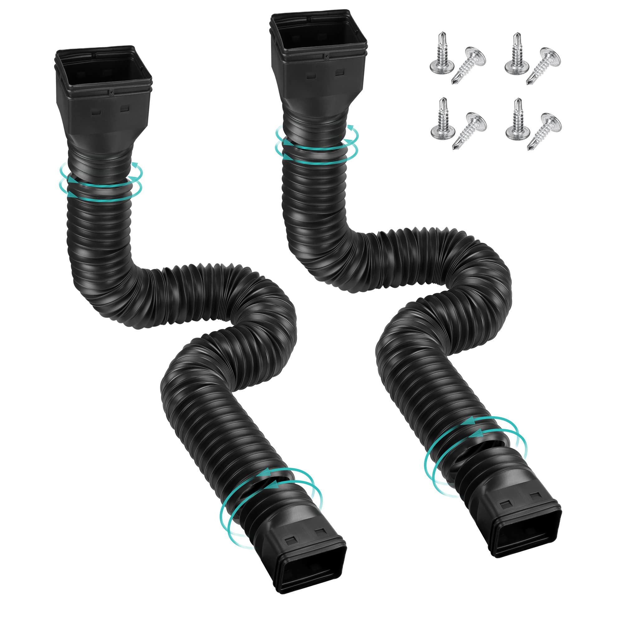 PXCAYFF downspout extensions extended to 58 inches for flexible water routing