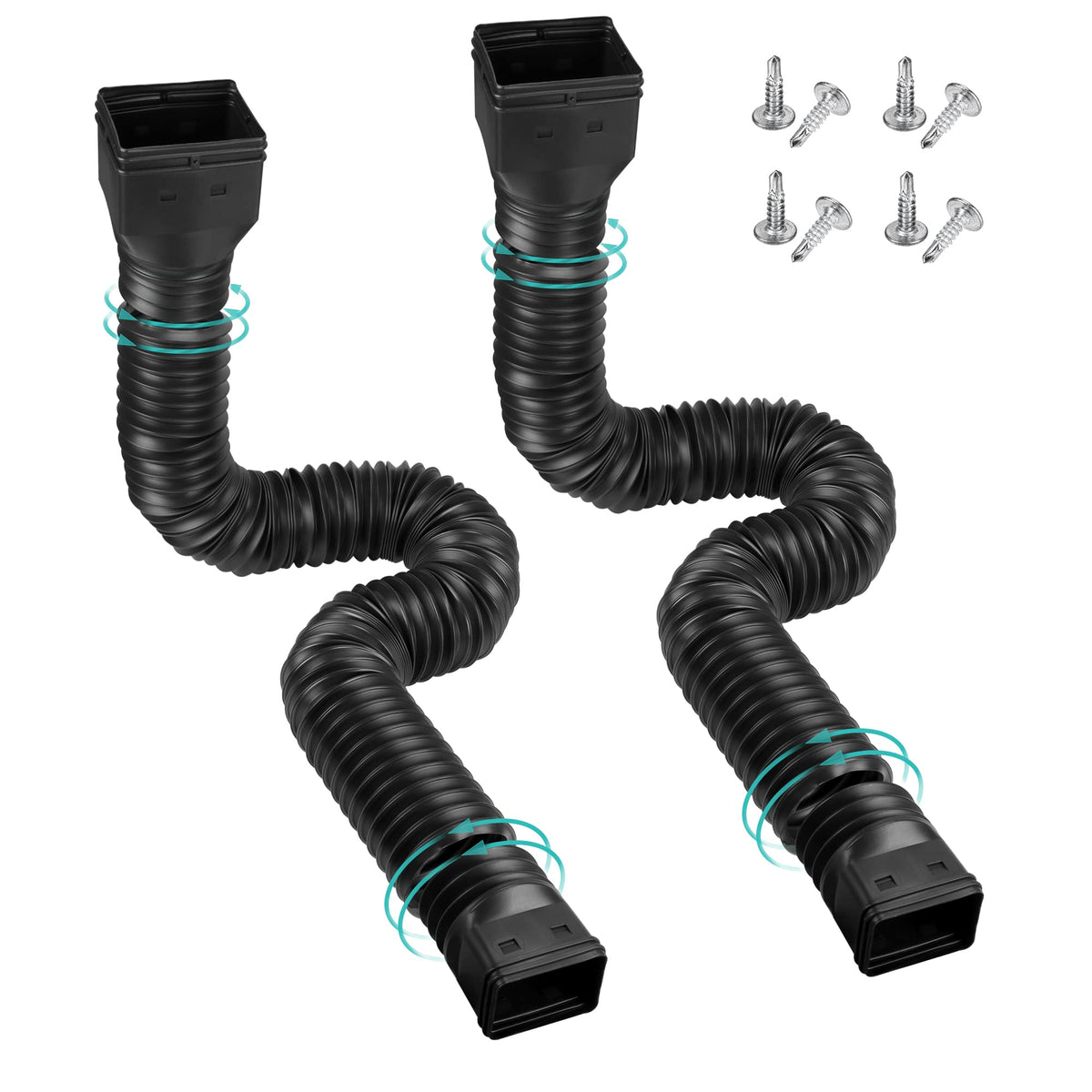 PXCAYFF downspout extensions extended to 58 inches for flexible water routing