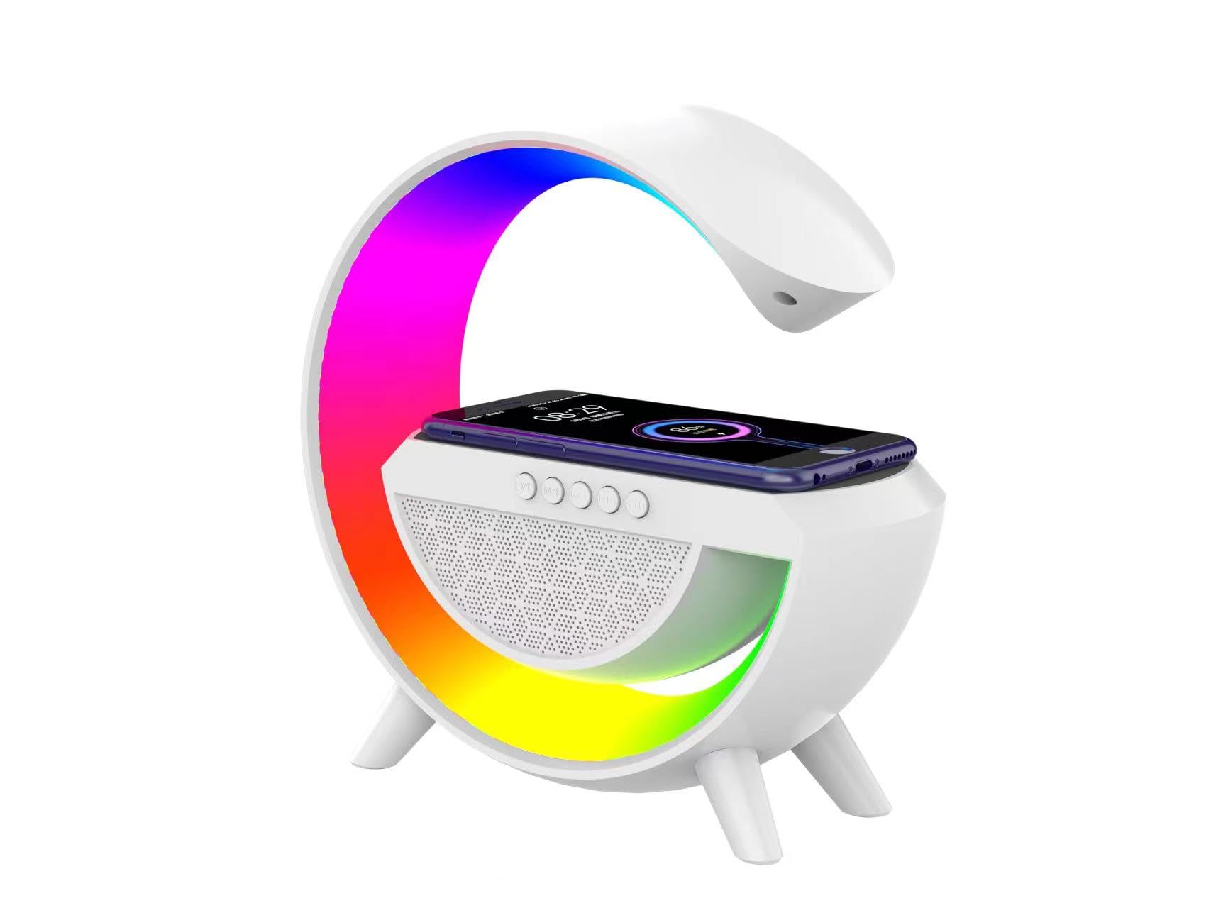 Pxujoqecg table lamp with Bluetooth speaker for room ambience and audio