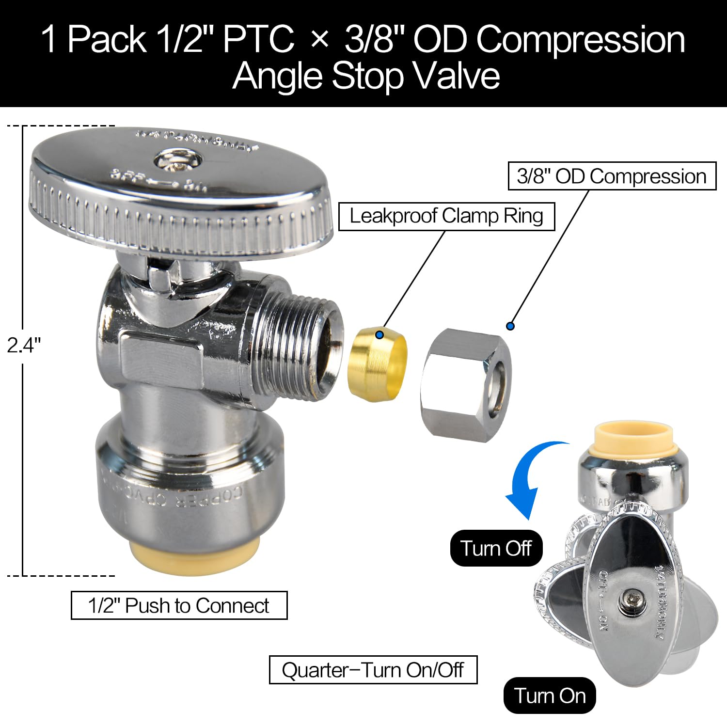 PXZBLG brass body valve with ABS handle design for durability.