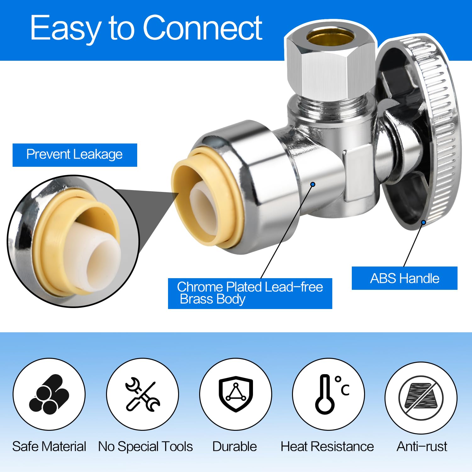 PXZBLG chrome brass valve body emphasizes corrosion resistance and long life.