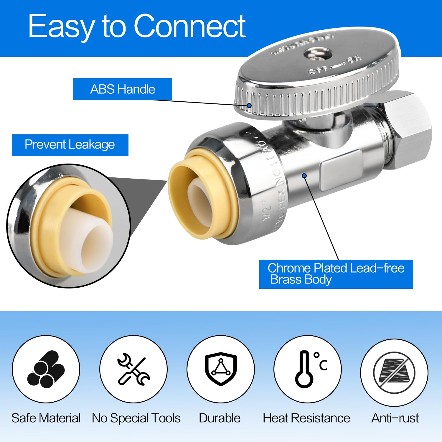 PXZBLG brass body chrome-plated valve highlights durable construction