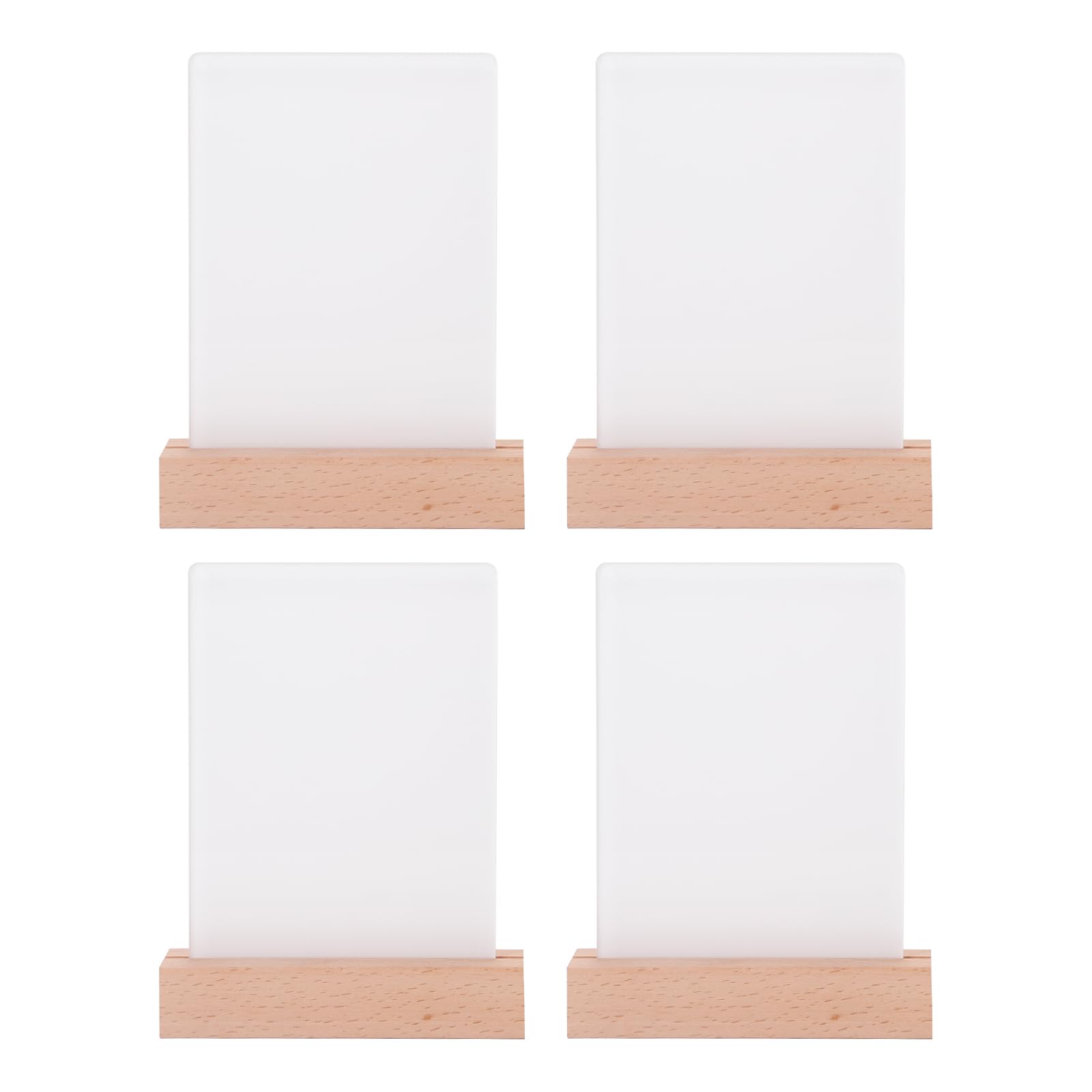 PYD Life 4 Pack sublimation LED acrylic photo frame back view reveals printing area and surface smoothness.