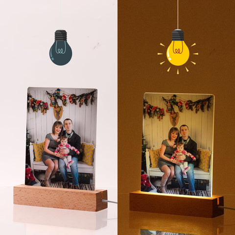 PYD Life USB-powered warm LED light features on the frame for ambient night lighting.