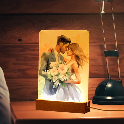 PYD Life sublimation LED photo frame 6x8 front view with print-ready surface