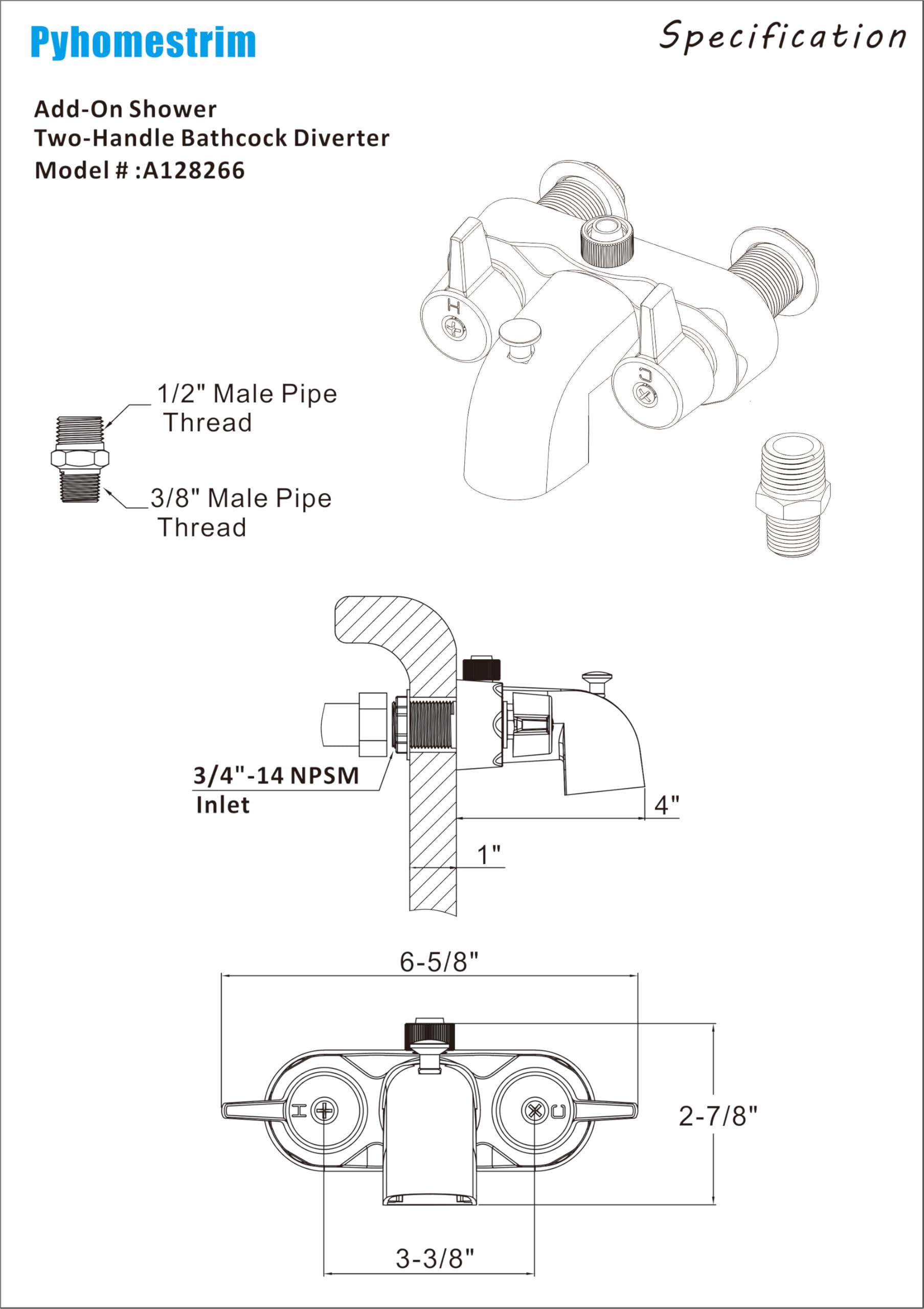 Pyhomestrim installation kit included simplifies quick tool-free setup