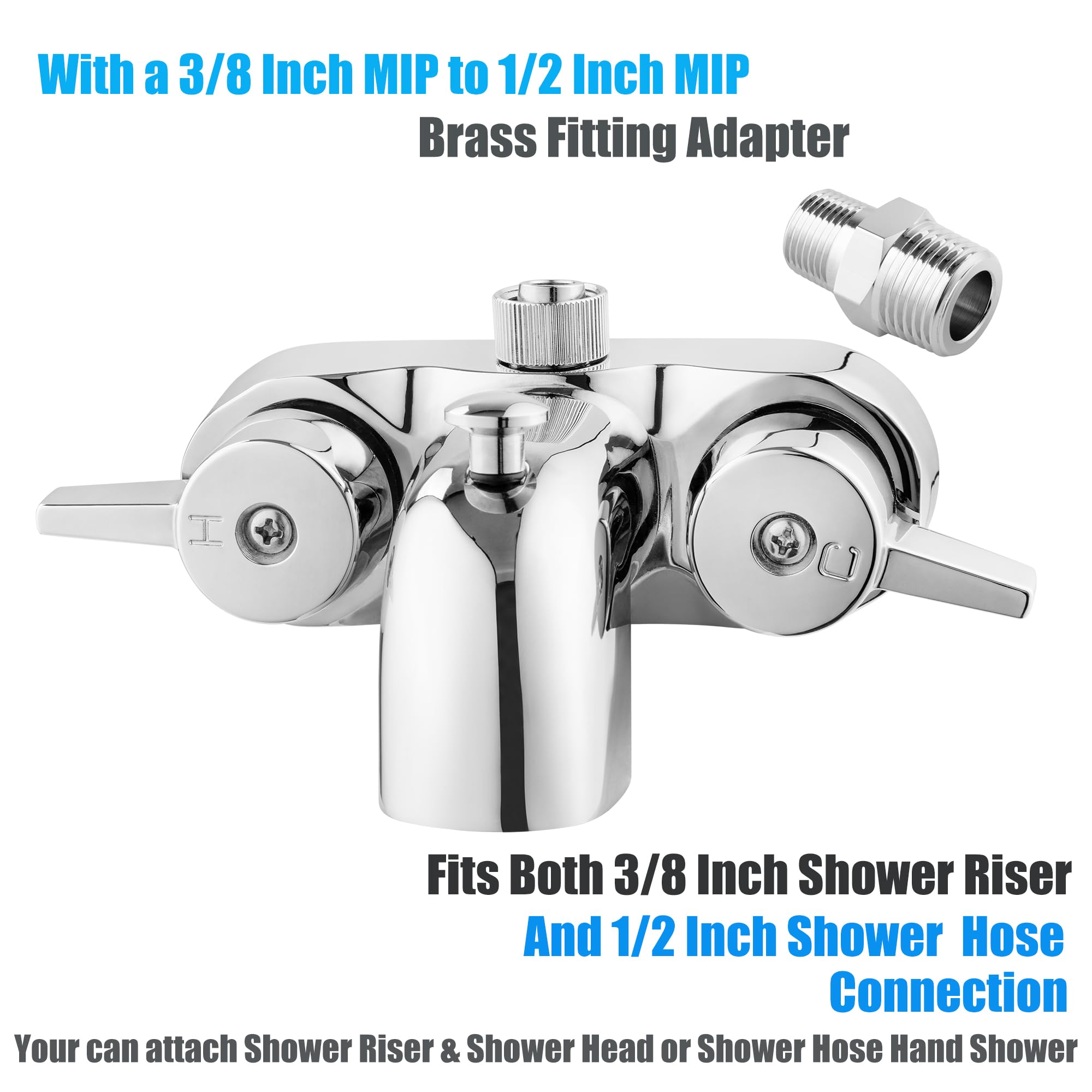 Pyhomestrim MIP inlet connection with reducer for flexible shower hose compatibility