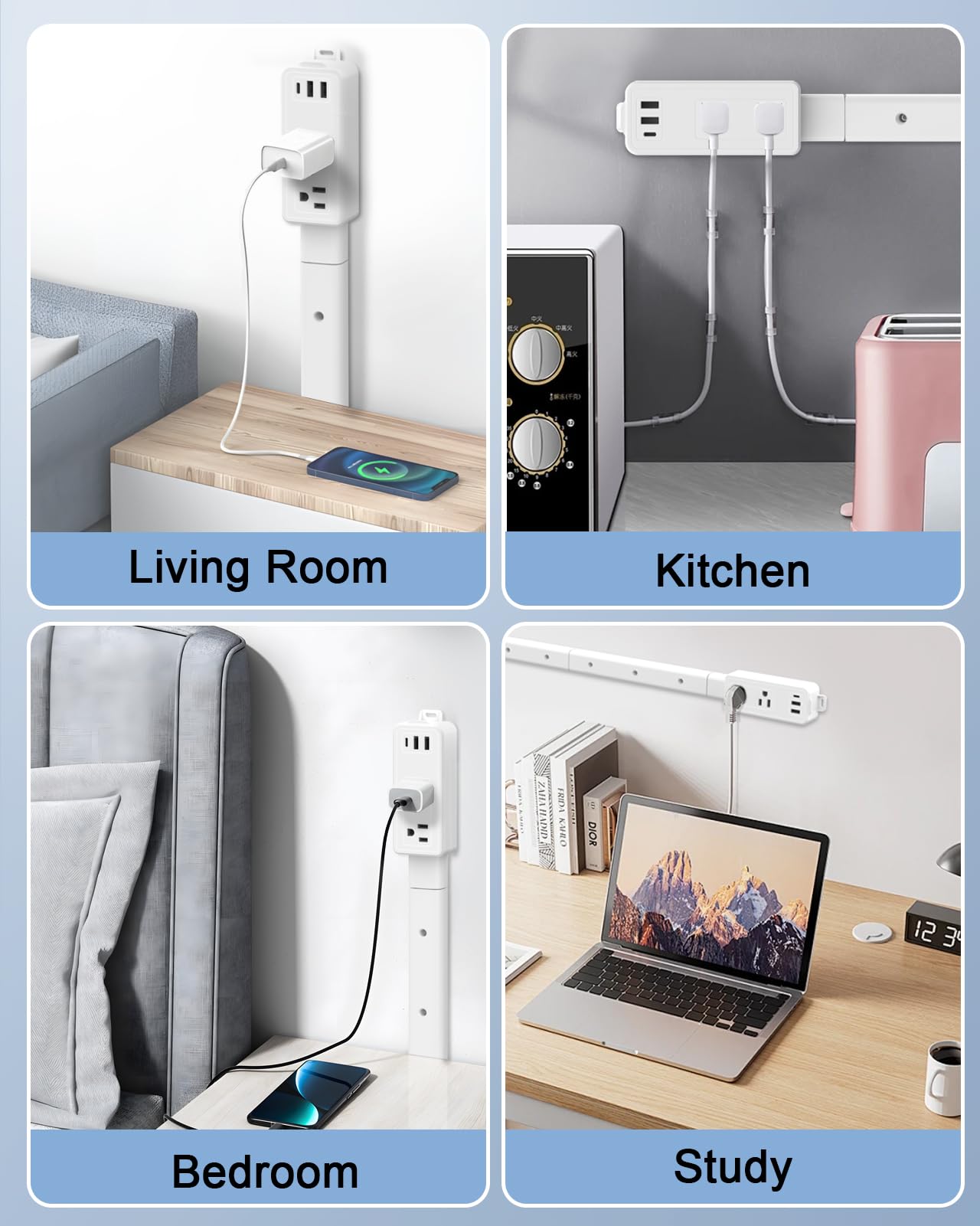 PYKDKIX helps reach outlets behind sofas and cabinets.