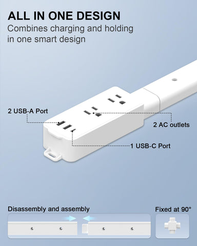 PYKDKIX USB-C port on extender for fast charging.
