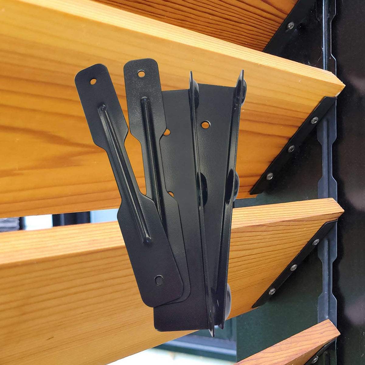 Pylex Deck Sunblind System 11060 brackets show sturdy steel hardware for outdoor shade solutions.